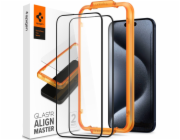 Spigen Glass tR AlignMaster 2 Pack, FC Black - iPhone 15 Pro