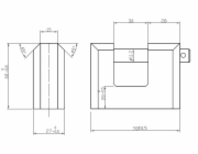 Visací zámek Wushi HBX980, 80 x 60 mm