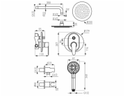 Sprchový set pod omítku Ferro Rotondo SET-ROT1-P