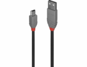 Lindy USB-A - miniUSB USB kabel 0,5 m šedý (36721)