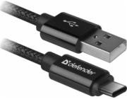 USB Defender USB-A – USB-C kabel 1 m černý (87814)