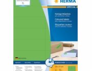 Štítky Herma Color, A4, 105 x 37 mm, zelené, snímatelné - 4554