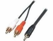 Lindy Jack 3,5 mm - RCA (Cinch) kabel x2 5m černý (35683)