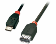 Lindy microUSB - USB-A USB kabel 1 m černý (31936)