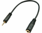 Lindy Jack 2,5 mm - Jack 3,5 mm kabel 0,2 m černý (35698)