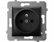 Ospel ARIA Single socket w/u black metallic GP-1UZ/m/33