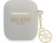 Ochranné pouzdro Guess Silicone Charm 4G Collection pro AirPods, šedé