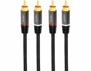 LogiLink RCA (Cinch) x2 - RCA (Cinch) x2 kabel 10m černý (CA1209)