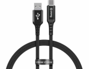 Crong USB-A – USB-C kabel 1,5 m černý (CRG-AL15USAC-BLK)