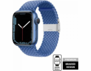 Splétaný řemínek Crong Crong Wave Band pro Apple Watch 38/40/41 mm modrý