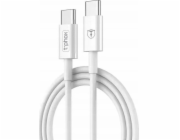 T-Phox USB kabel T-PHOX KABEL GLARY LITE SERIES 3A 1M USB-C/USB-C BÍLÁ