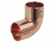 Měděné koleno NIBCO 5090010, 90°V/V, krátký rádius, 15 mm