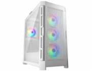 COUGAR PC skříň DUOFACE Pro RGB White Mid Tower TG & Airflow Front Panel 4 x ARGB Fans TG Left Panel