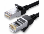 Ugreen síťový kabel UGREEN s kovovými zástrčkami, Ethernet RJ45, Cat.6, UTP, 0,5 m (černý)