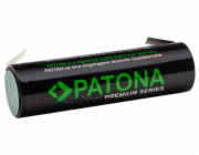 PATONA nabíjecí baterie 18650 Li-lon 3000mAh PREMIUM 3,7V s páskovými vývody pro pájení