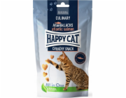 Happy Cat Crunchy Snack Atlantský losos, pochoutka, pro kočky, losos a hrášek, 70g