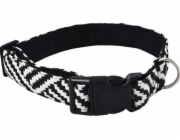 Barry King King Psa Collar, s odolnou látkou, aztéckým vzorem, bílými a černými pruhy, 2,5x40-55 cm