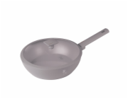 Pánev WOK s titanovým povrchem a poklicí 28 cm Taupe Collection BH-8094