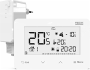 Tech Bezdrátový pokojový ovladač ST293V2, dvoustavový (skleněný přední panel), bílý