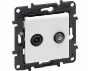 Legrand Niloe Step Final TV-SAT Socket pro instalaci hvězd, 2 1,5 dB dráty bílé 863183