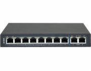 AVIZIO Switch 8x RJ45 PoE 1Gb/s + 2x RJ45 Uplink 1Gb/s