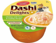 INABA Dashi Delights kuřecí vývar z tuňáka a hřebenatky - kočičí pamlsek - 70 g