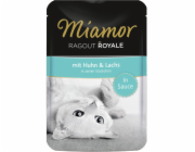 MIAMOR Ragout Royale Kuře a losos v omáčce - mokré krmivo pro kočky - 100g