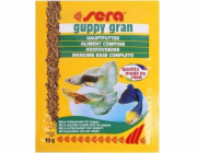 Sera Guppy Gran Nature 10g sáček, granule - rostlinná výživa