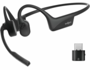 SHOKZ OpenComm2 UC Wireless Bluetooth Bone Conduction Videokonferenční sluchátka s USB-A adaptérem | Doba hovoru 16 h 29 m bezdrátový dosah 1 h Doba nabíjení | Obsahuje Boom Mic a Dong s potlačením hl