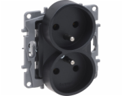 Legrand Niloe Selection Socket 2 x 2p+z pro více rámečků (bez krytu, šroubovacích svorek) antracit 762235