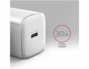 AXAGON ACU-PD30W, Sil nabíječka do sítě 30W, 1x port USB-C, PD3.0/PPS/QC4+/SFC/AFC/Apple, bílá