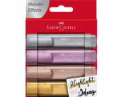 Faber-Castell zvýrazňovač TL 46 metalický 4-balení pouzdro, pero