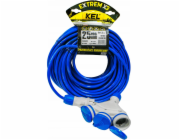 Konstrukční prodlužovací kabel 3-Gniezda Z/U 25M/H07BQ-F 3X1.5/IP54 Grey/Blue In-01183