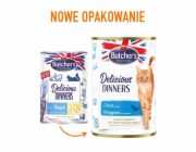 BUTCHER S Delicious Dinners Kousky se pstruhem v želé - mokré krmivo pro kočky - 400 g