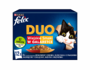 Felix Fantastic Duo Country Flavors s hovězím a drůbežím kuřecím masem Tzatziki Jehněčí Telecí Krůtí a játra v želé -12 x 85g