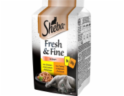 SHEBA Fresh&Fine Chicken Turkey - mokré krmivo pro kočky - 6 x 50 g