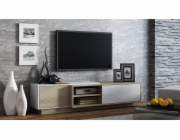 Cama TV skříňka SIGMA1 180 dub sonoma/bílý lesk