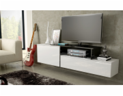 Cama TV skříňka SIGMA 3 180 bílá/bílý lesk + černá