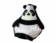 Sako taška pouffe Panda černá a bílá L 105 x 80 cm