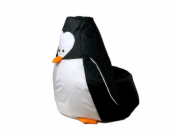 Sako taška pouf Penguin černá a bílá L 105 x 80 cm