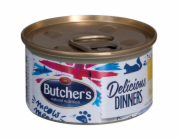 BUTCHER S Delicious Dinners Kuře s krůtím masem - mokré krmivo pro kočky - 85 g