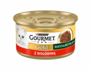 PURINA Gourmet Gold Succulent Delights Beef - mokré krmivo pro kočky - 85g