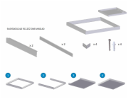 Sada pro instalaci LED panelů 60x60 pro přisazení  RC132Z SMB W60L60