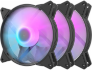 Sada počítačových ventilátorů Darkflash C6, RGB, 3v1 120x120 (černá)