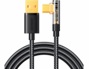 Úhlový kabel k USB-A / Type-C / 3A / 1,2 m Joyroom S-UC027A6 (černý)