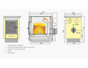 Ohřev vzduchu kotel-kamna KALVIS K-KO-2N, 14,5 kW