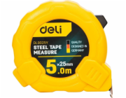 Ocelové měřicí pásmo 5 m/25 mm Deli Tools EDL9025Y (žluté)