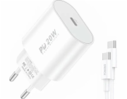 Rychlonabíječka Foneng 1x USB EU39 20W + kabel USB typu C