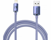 Baseus Crystal Shine kabel USB na Lightning, 2,4A, 2m (fialový)