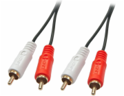 Lindy RCA (Cinch) x2 - RCA (Cinch) x2 kabel 1m černý (35660)